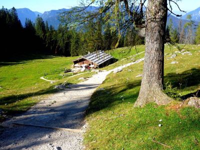 003-Die Mitterkaseralm beim Aufstieg zum Watzmannhaus